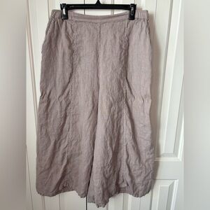 Match Point U.S.A. Preshrunk Linen Wide Leg Pant